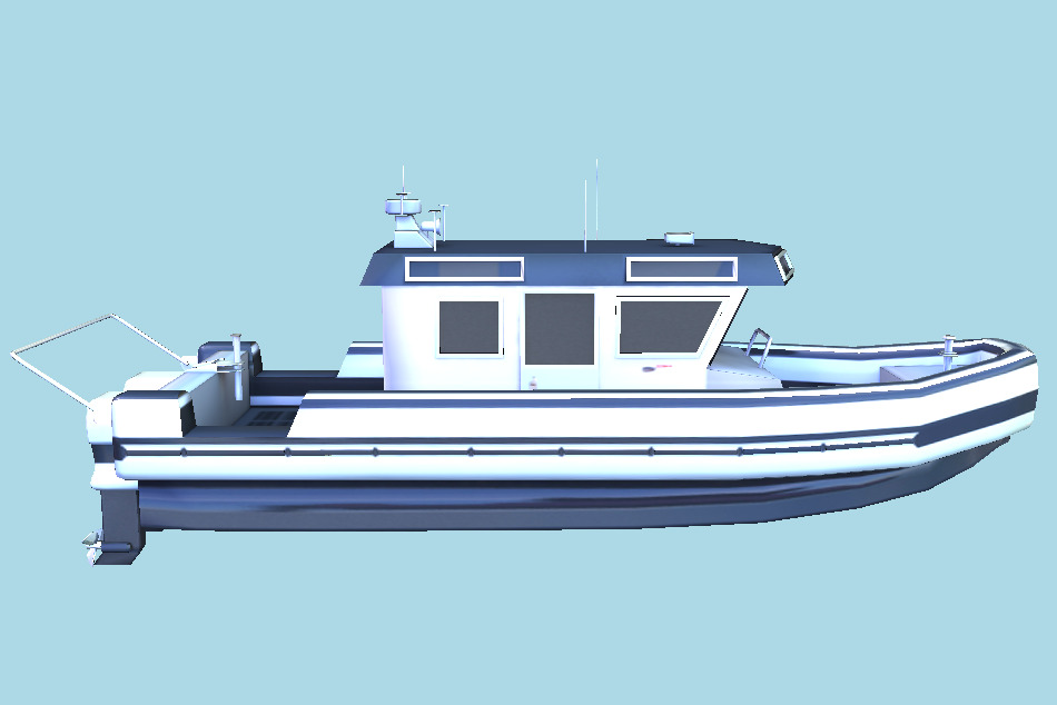Coast Guard Black N White 3d model